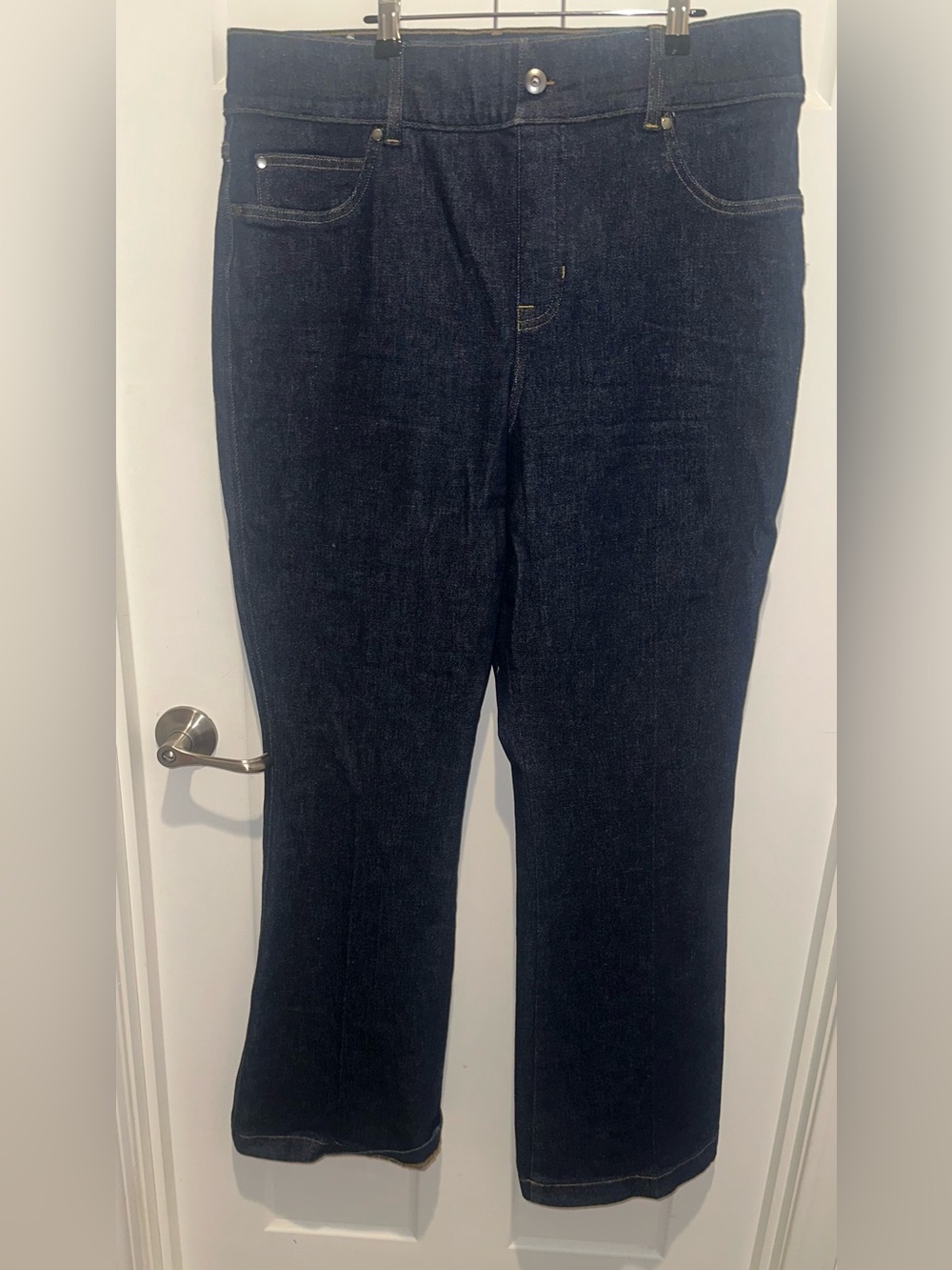 SPANX Women's Dark Indigo Straight-Leg Jeans SIZE 1X